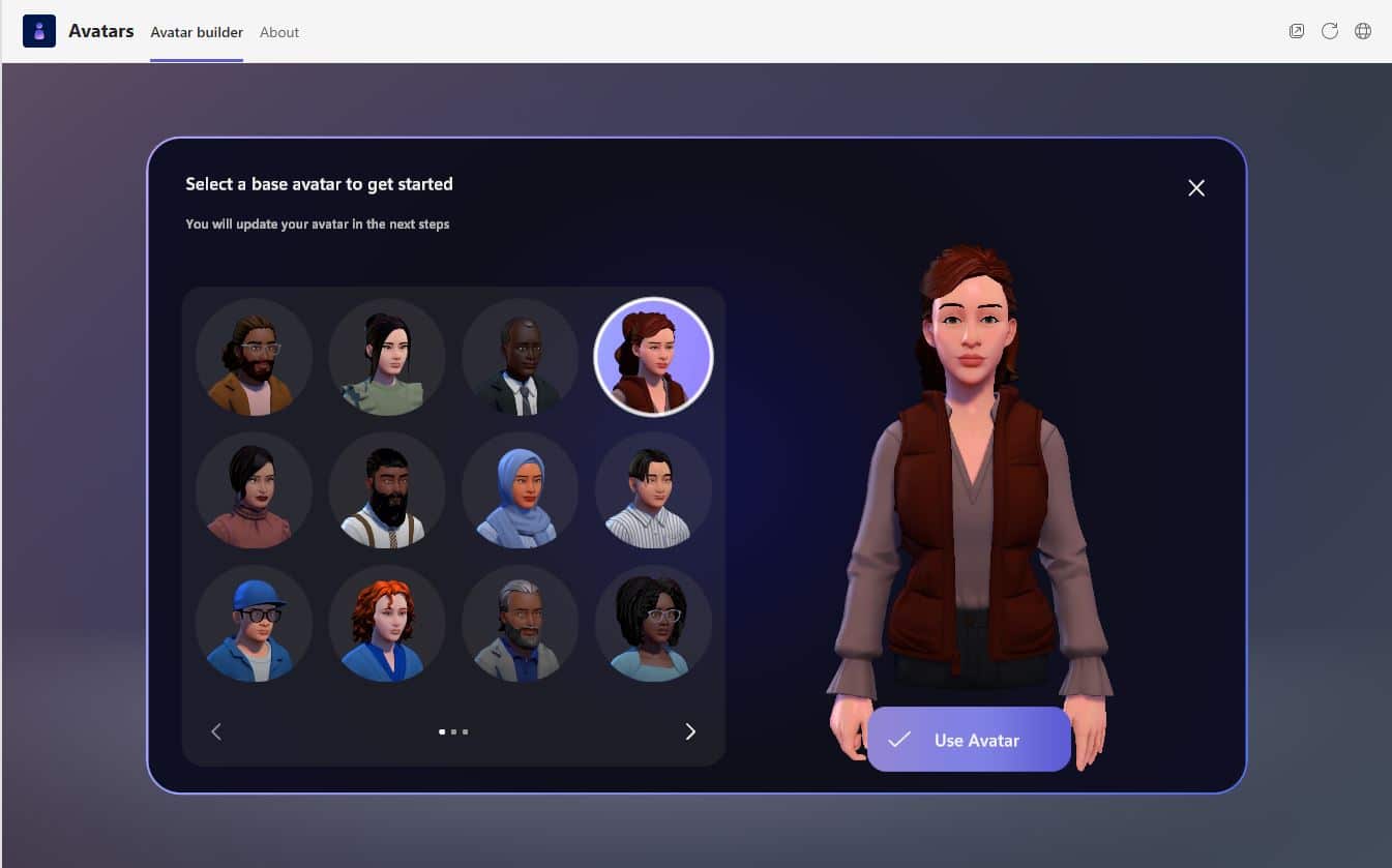 Teams avatars - select base avatar