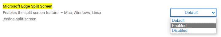 Enabling split screen on Microsoft Edge
