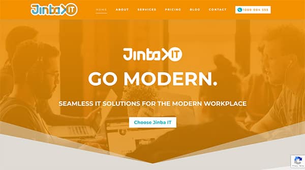 Jinba IT website homepage